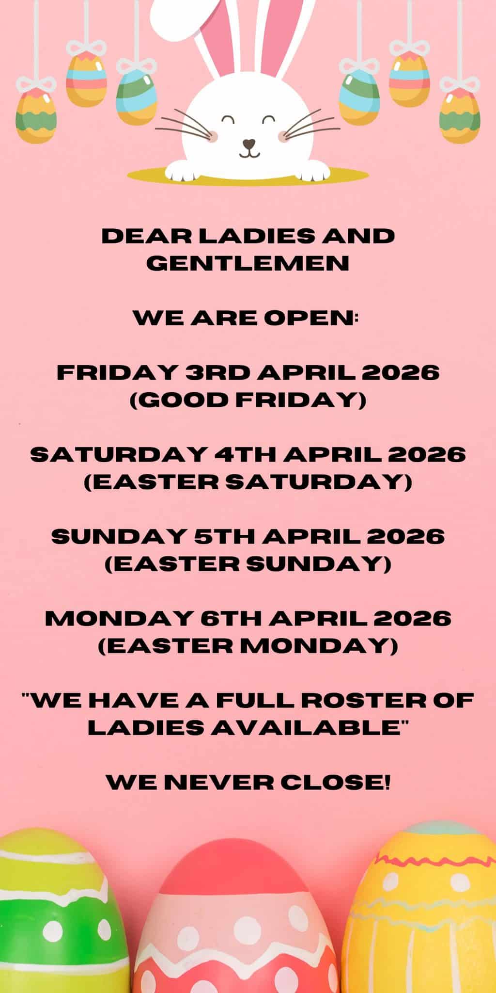 Liaisons Easter trading hours